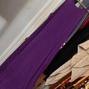 Purple Sleeveless Maxi Dress